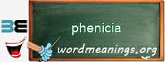 WordMeaning blackboard for phenicia